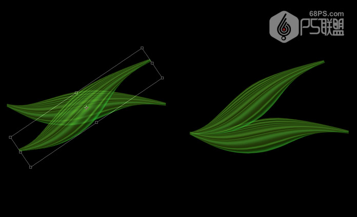 鼠绘制作漂亮绿色荧光花朵图片的PS教程