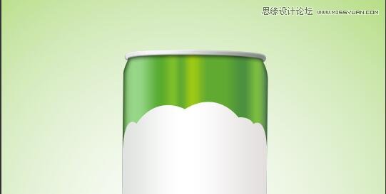 PS鼠绘绿色时尚风格的易拉罐饮料图片