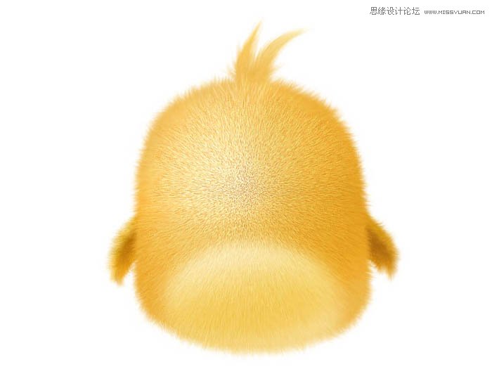 用PS鼠绘毛茸茸的可爱黄色小鸟图片