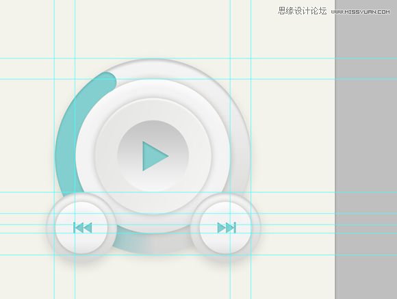 PS绘制简单漂亮的圆形音乐播放器图片