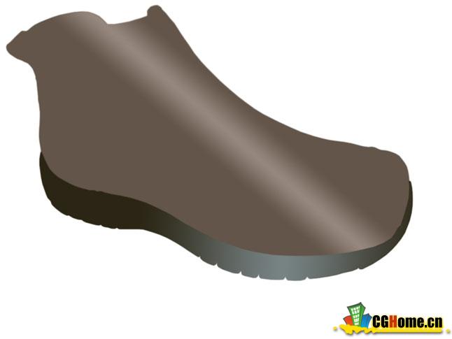 Photoshop鼠绘一只棕色的时尚男士皮鞋