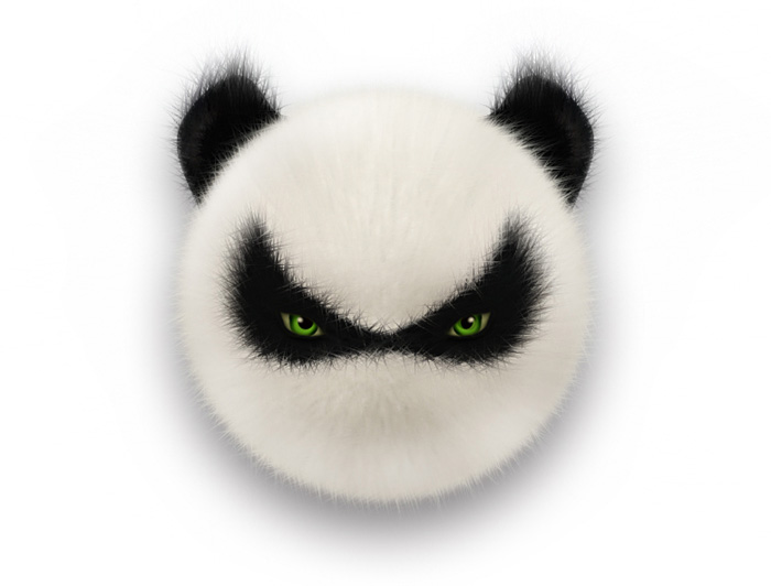 Photoshop鼠绘眼神犀利的熊猫头像