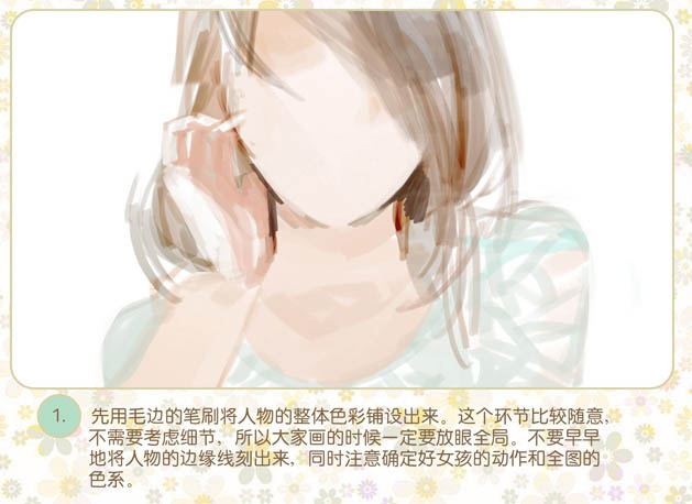 学习PS鼠绘时尚长发美女插画照片