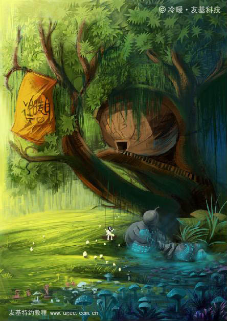 鼠绘科幻童话故事插画的PS教程