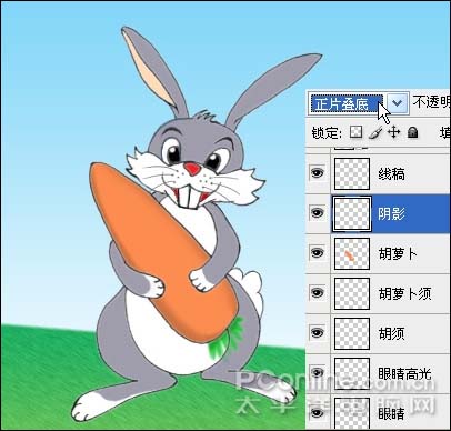 制作可爱卡通兔子的PS鼠绘教程