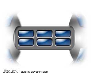 PS鼠绘金属质感的月牙按钮面板