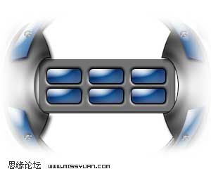 PS鼠绘金属质感的月牙按钮面板