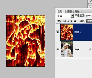 制作火焰燃烧人像照片的PS滤镜教程