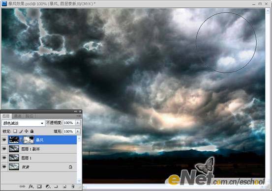 打造乌云闪电照片特效的PS教程