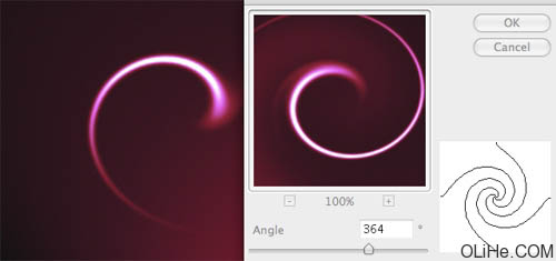 制作高光漩涡效果的PS滤镜教程