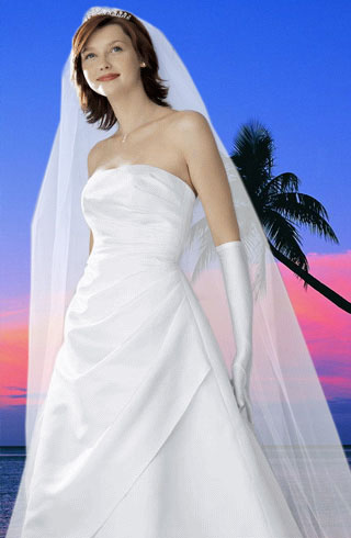 用Photoshop软件对单一色彩婚片抠图换背景
