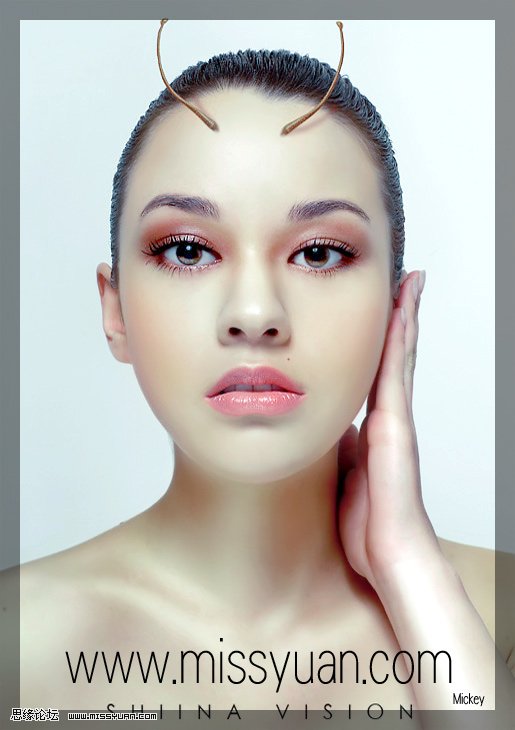 Photoshop软件对质感光滑透亮头像皮肤处理