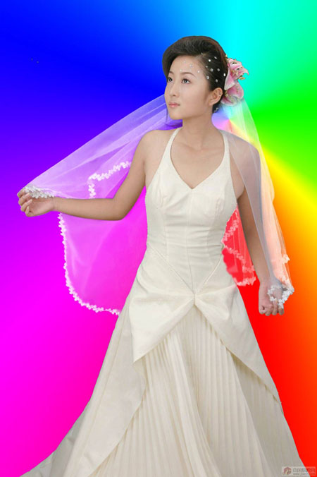 利用通道选区抠出透明婚纱的Photoshop技巧