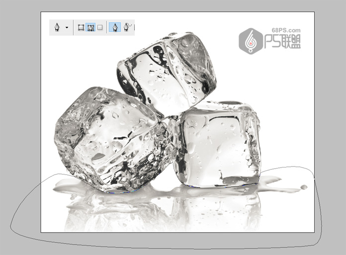 抠取晶莹透明冰块图片的PS抠图教程