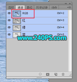 抠出水面海豚图片的PS通道抠图技巧