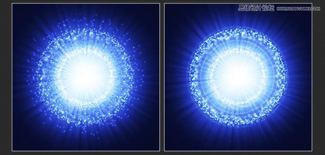 制作漂亮蓝色放射光线图案背景的PS技巧