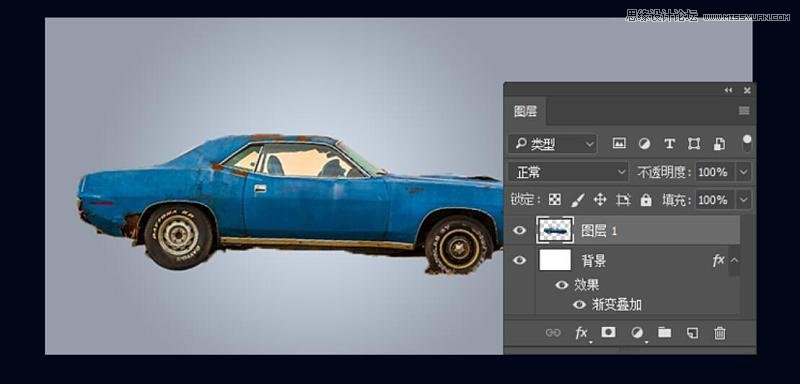 如何快速给汽车图片更换颜色的PS技巧