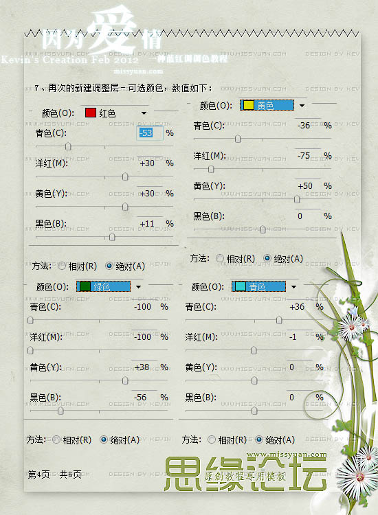 PS把灰暗桃花照片调成阳光艳丽色彩