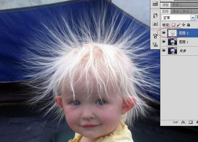 用PS通道对散乱头发的儿童照片抠图技巧