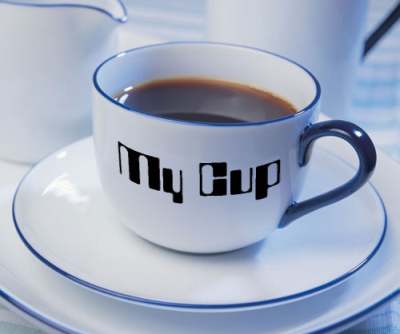 用PS滤镜给咖啡杯上添加文字