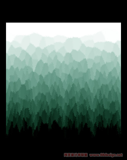 用滤镜制作雾气朦胧的森林图片