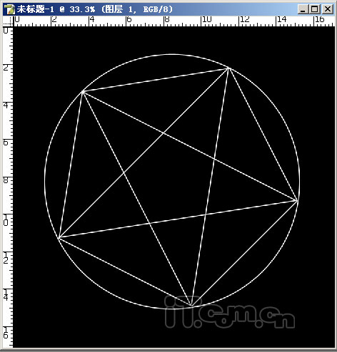 PS制作类似蜘蛛网的泛光图案