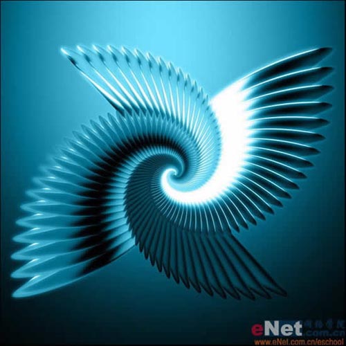 PS滤镜打造3D旋转的羽毛效果