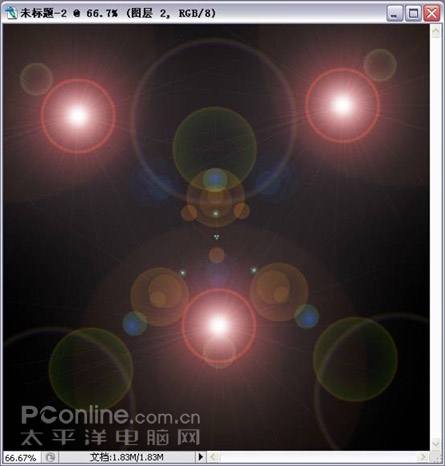 用滤镜制作炫彩水晶球的PS教程