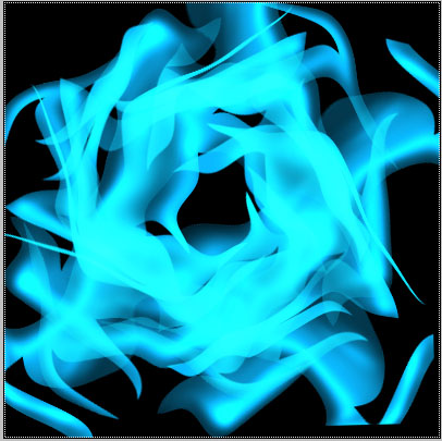 PS滤镜制作3D蓝色火焰效果