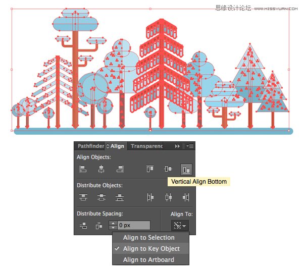 用AI绘制冬季雪景森林场景插画图片