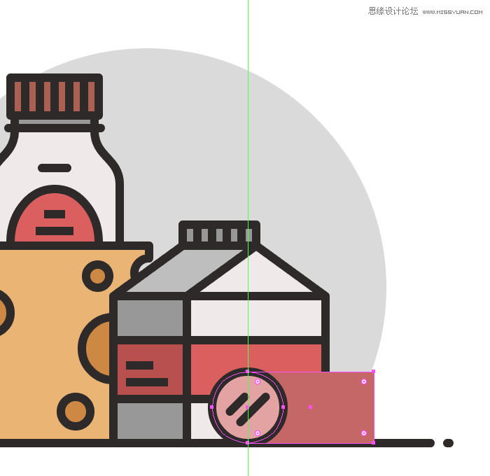 食物图标：AI绘制简约风格的食品图标,PS教程,思缘教程网