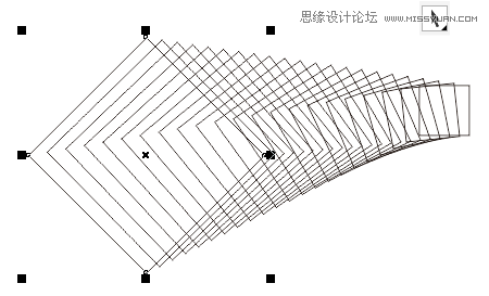 CDR制作旋转风筝渐变线条平面图案