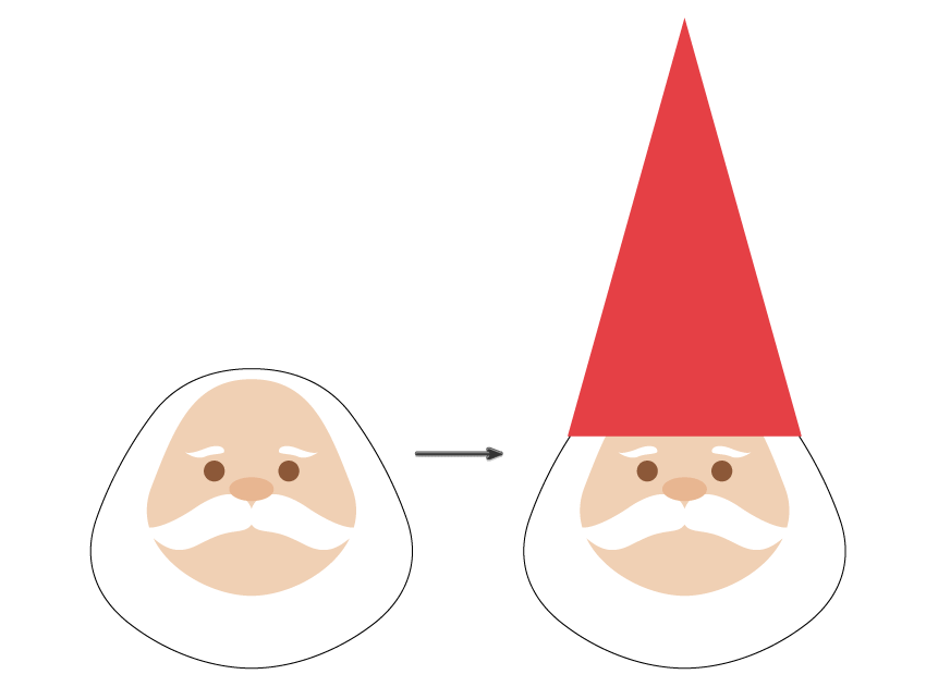 AI绘制圣诞老人风格的小矮人平面插画