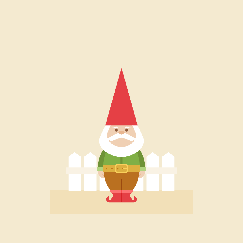AI绘制圣诞老人风格的小矮人平面插画