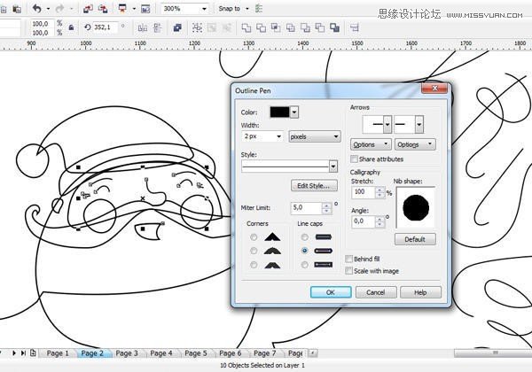 绘制平面卡通圣诞老人插画图片的CDR教程