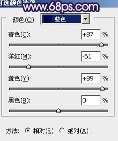 如何PS红蓝色非主流古装美女图片