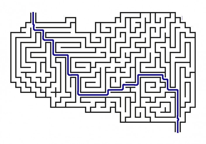 趣味迷宫，借用PS快速走出迷宫