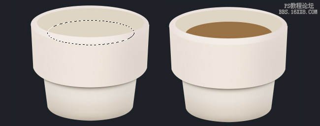 PS制作陶瓷杯子中的香浓热咖啡