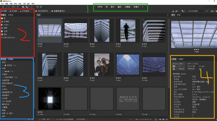 工具使用，一分钟掌握Adobe Bridge，快速筛选照片批量调色