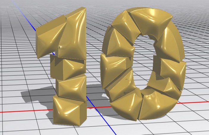 3D工具，通过PS中的3D功能创建膨胀3D文本效果