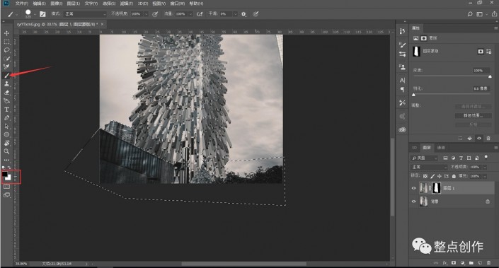 滤镜做图，通过PS的凸出滤镜制作震撼的高楼大厦