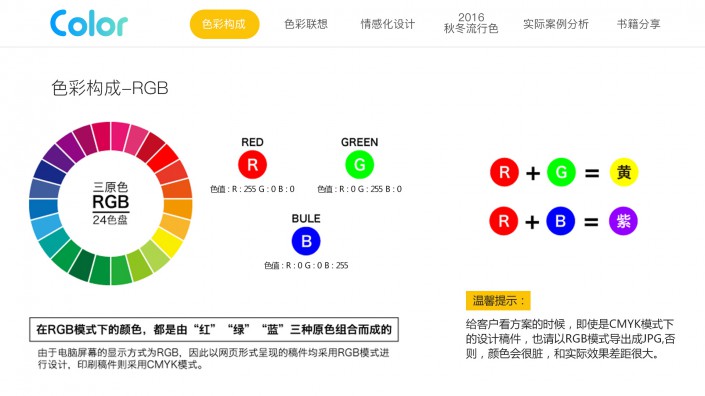 色彩知识，色彩与设计之间的联系