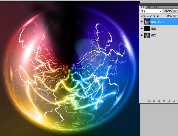 滤镜做图，用极坐标做闪电球图片教程
