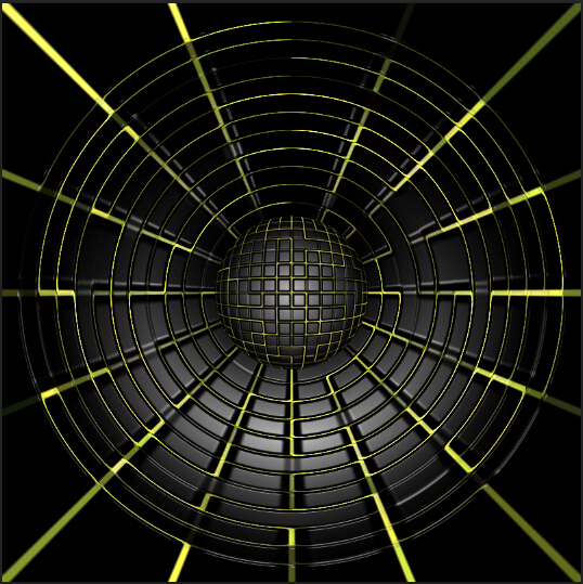 滤镜做图，利用极坐标制作球形蜘蛛网喇叭