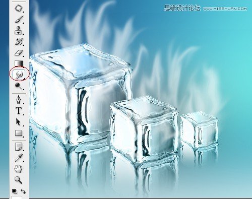 Photoshop巧用滤镜制作出清凉的冰块效果,PS教程,16xx8.com教程网