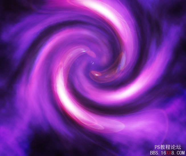 Photoshop滤镜制作非常漂亮的紫色高光漩涡