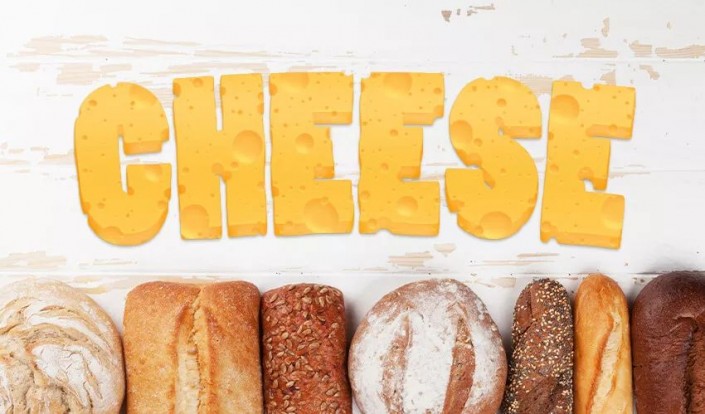 文字设计，通过Photoshop制作奶酪样式的文字