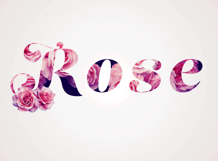 花朵字，用PS制作浪漫唯美的玫瑰花文字