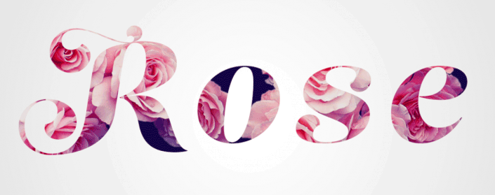 花朵字，用PS制作浪漫唯美的玫瑰花文字