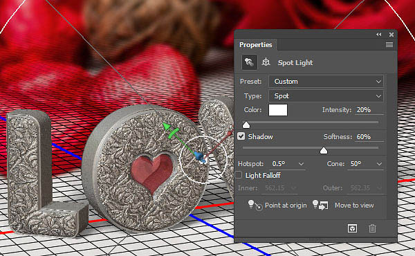 立体字，用PS的3D工具制作细腻的浮雕花纹字体